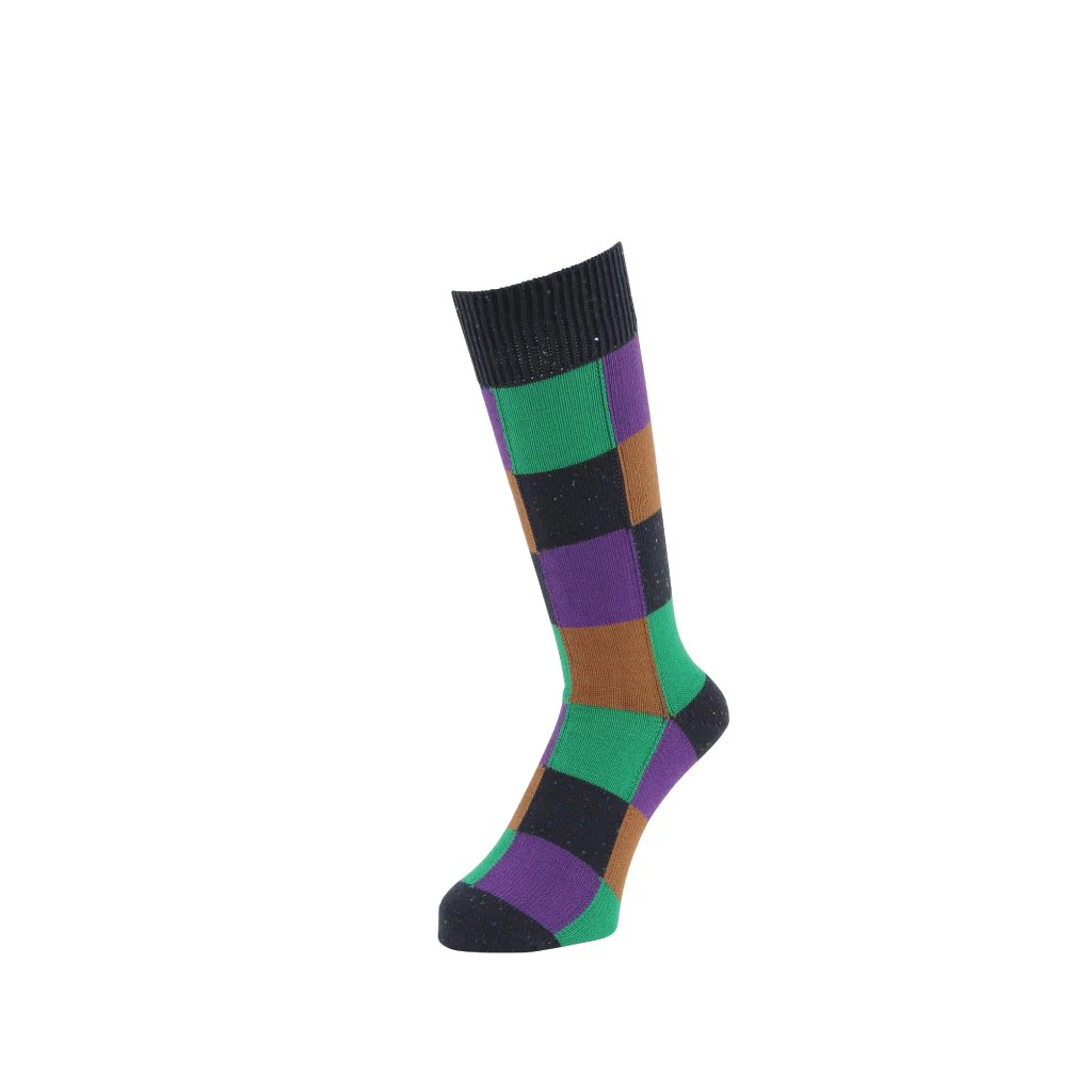 Patchwork Cotton  Crew Socks