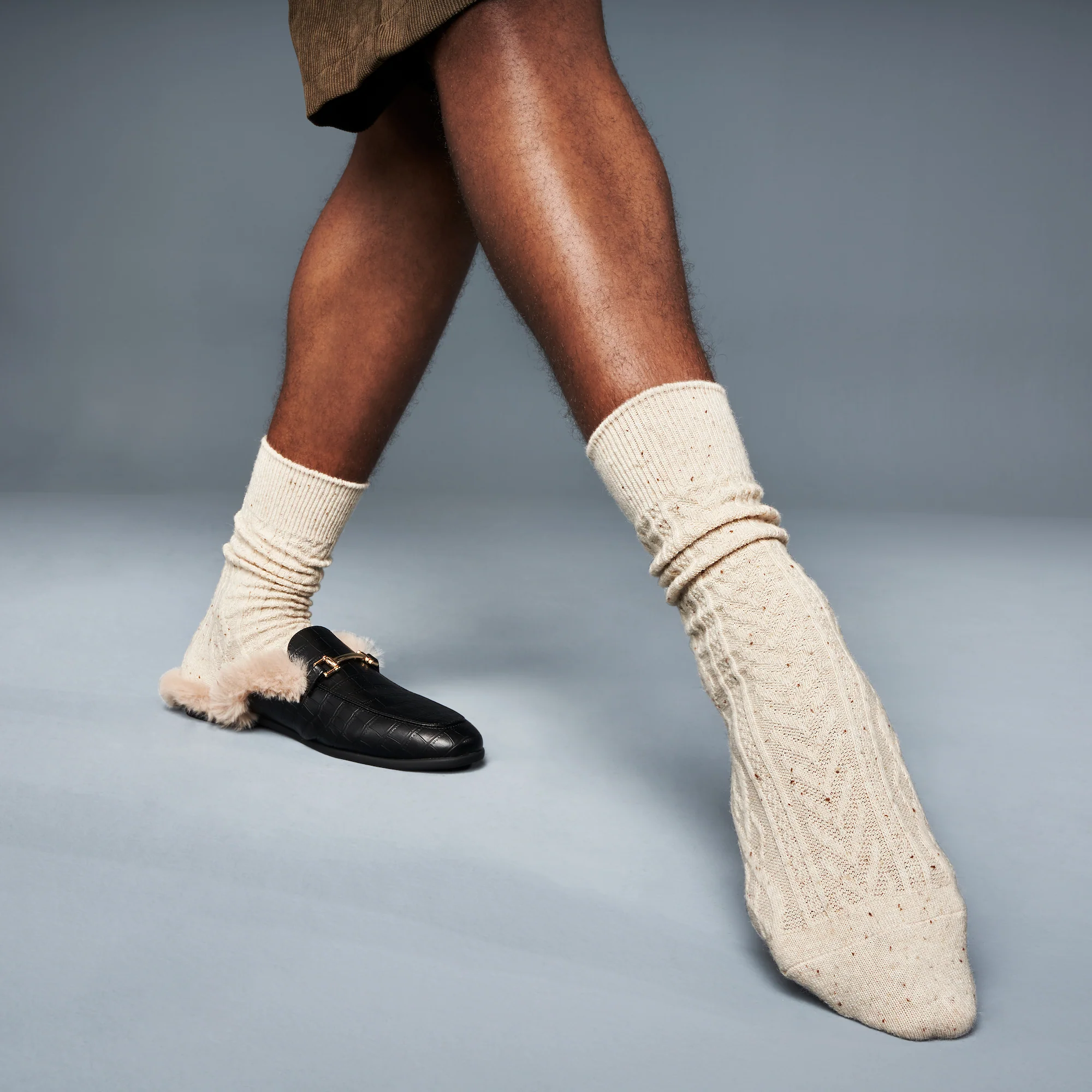 Aran Cable Merino  Crew Socks
