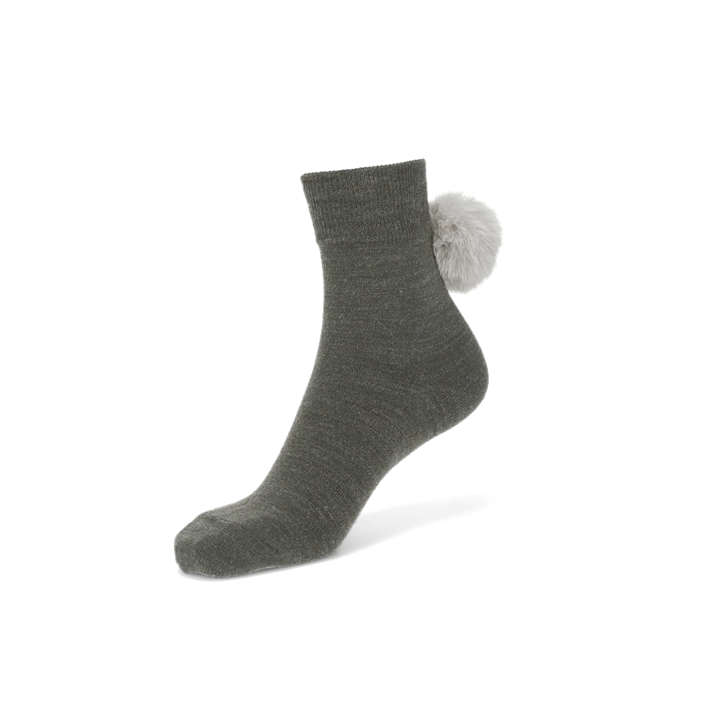 Bunny Tail Pom  Quarter Socks - Image 4