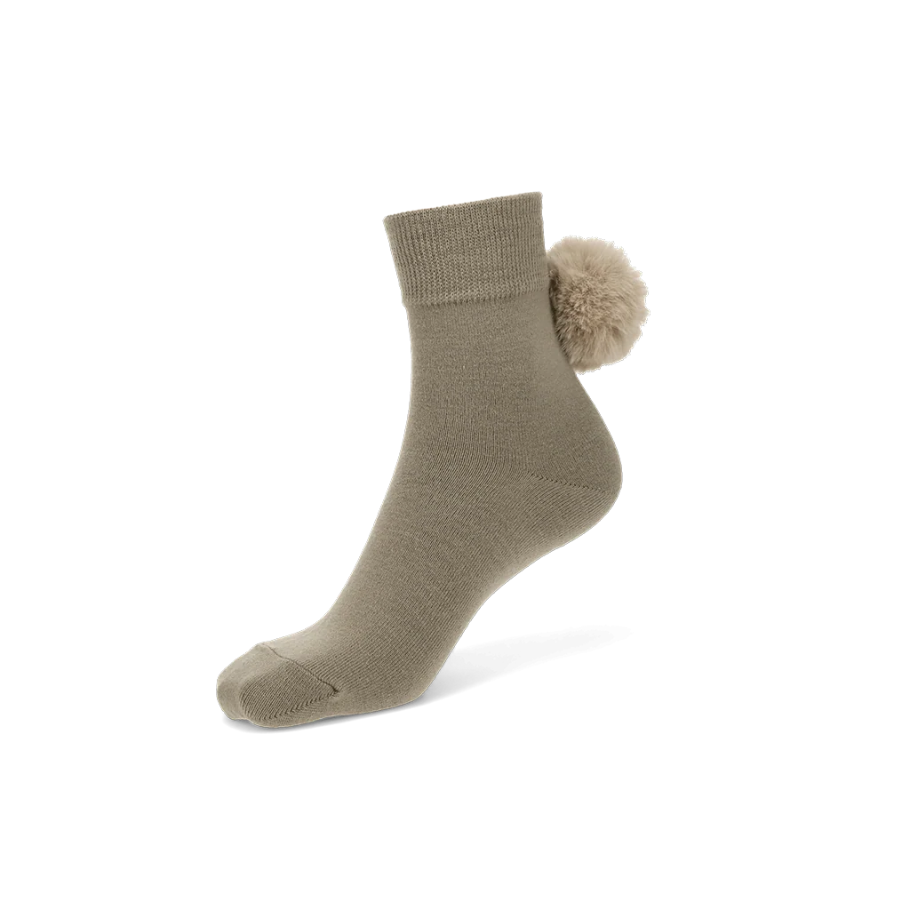 Bunny Tail Pom  Quarter Socks - Image 5