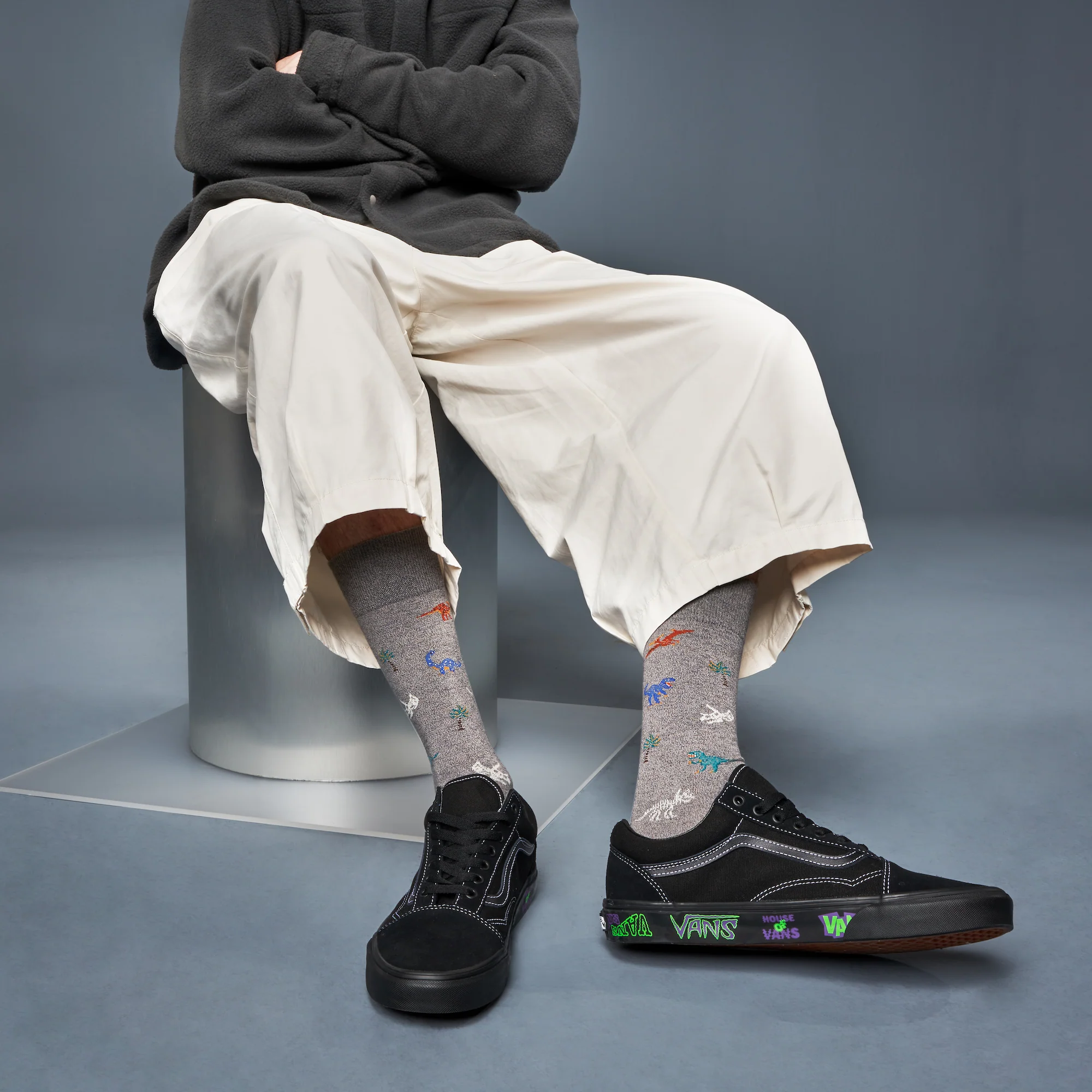Dinosaur Cotton  Crew Socks - Image 2