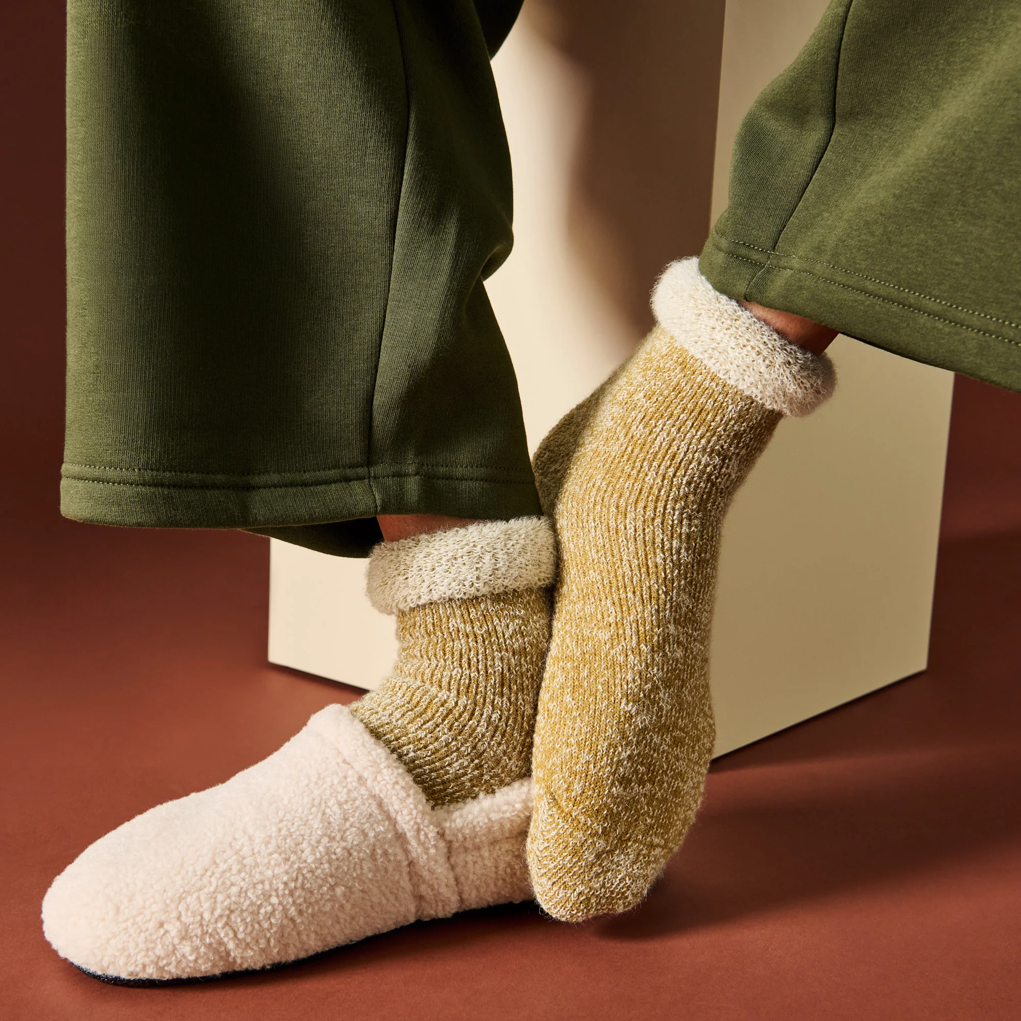 Extremely Warm Alpaca-Merino Wool Lounge Socks