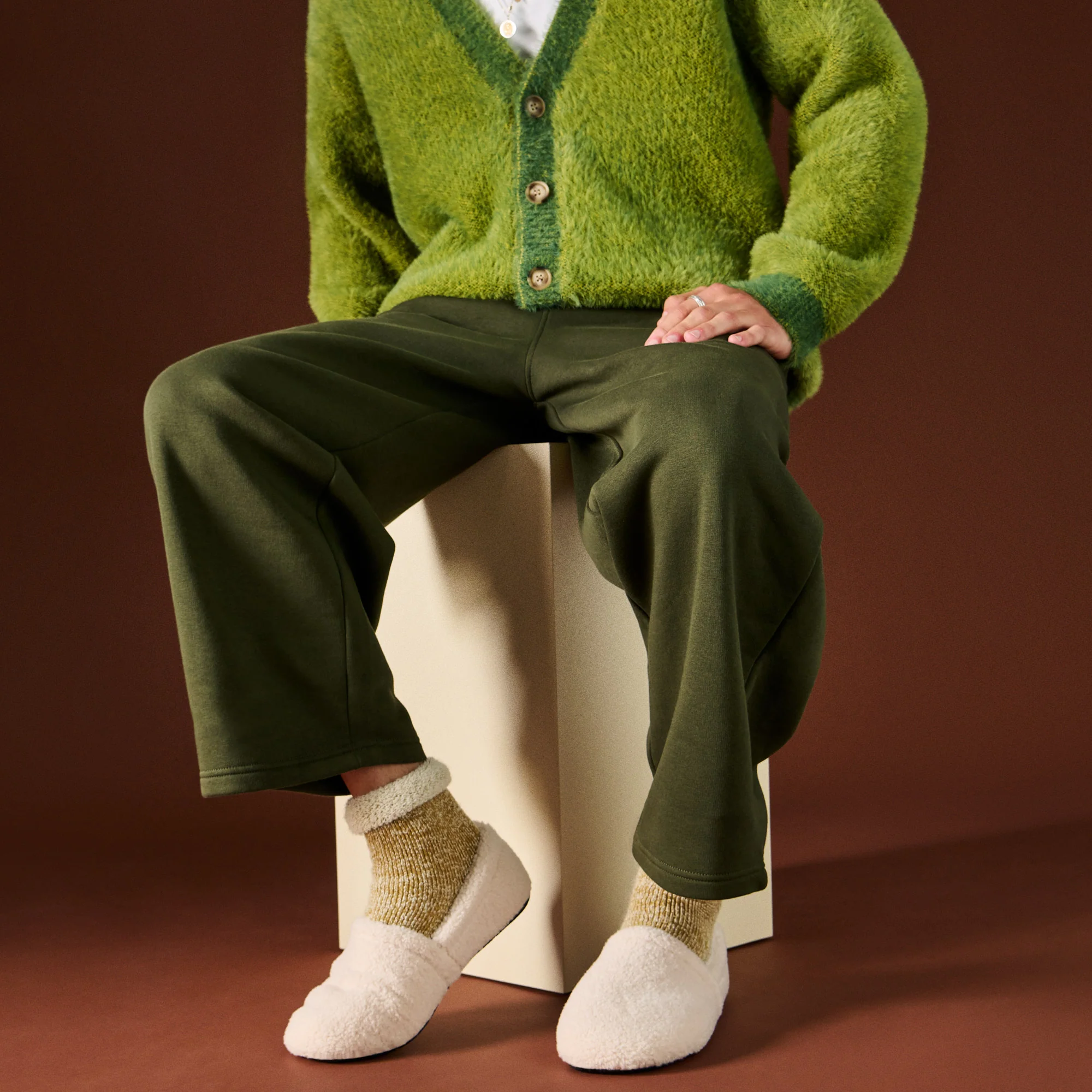 Extremely Warm Alpaca-Merino Wool Lounge Socks - Image 2