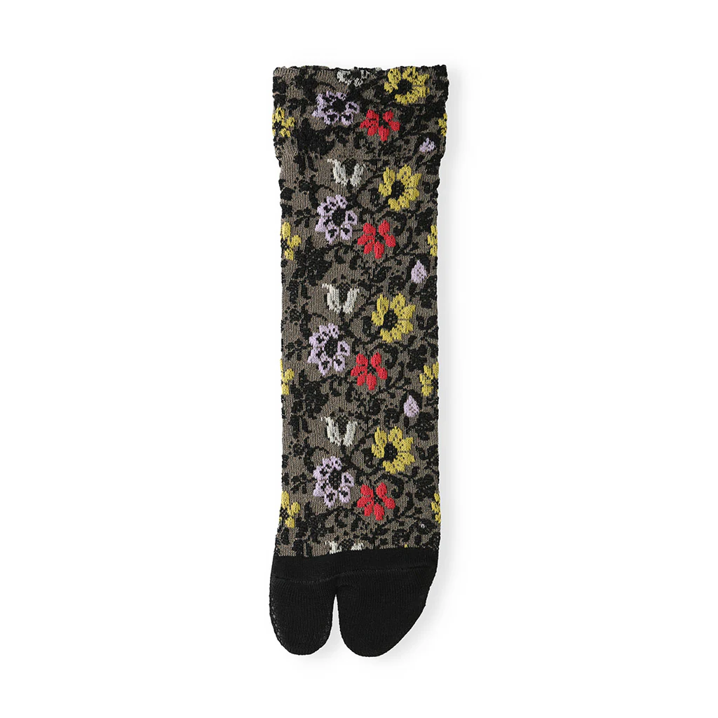 Float Flower Cotton Tabi  Crew Socks - Image 10