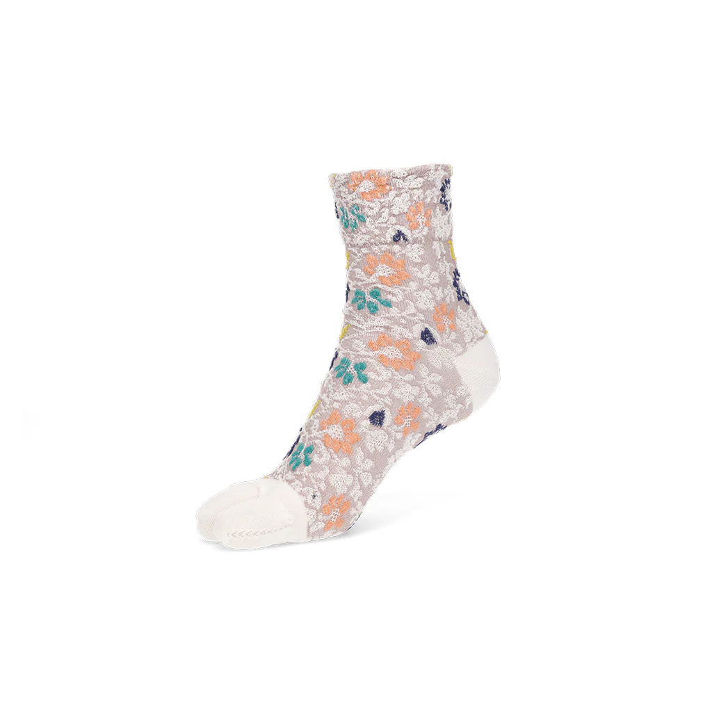 Float Flower Cotton Tabi  Crew Socks - Image 6