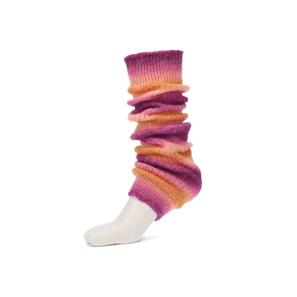 Fuzzy Ombre Stripe Merino  Leg Warmers - Image 6