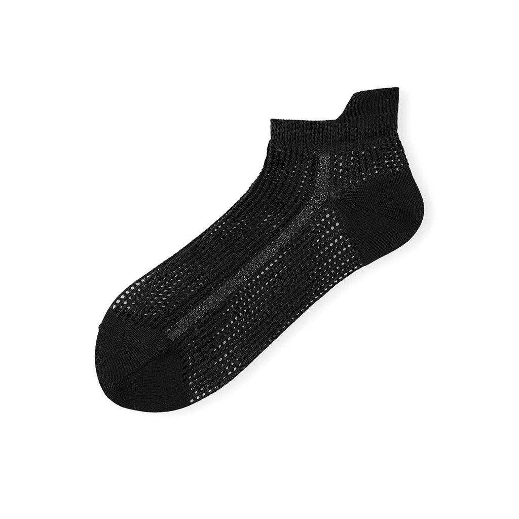 Glitter Line Cotton Mesh  Ankle Socks - Image 5