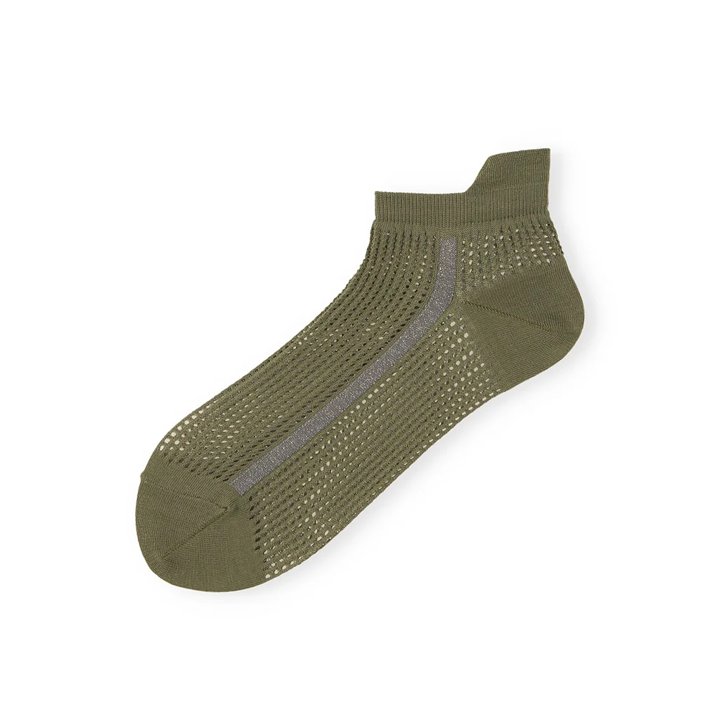Glitter Line Cotton Mesh  Ankle Socks - Image 6
