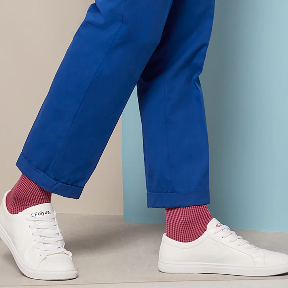 Houndstooth Silky Cotton  Quarter Socks