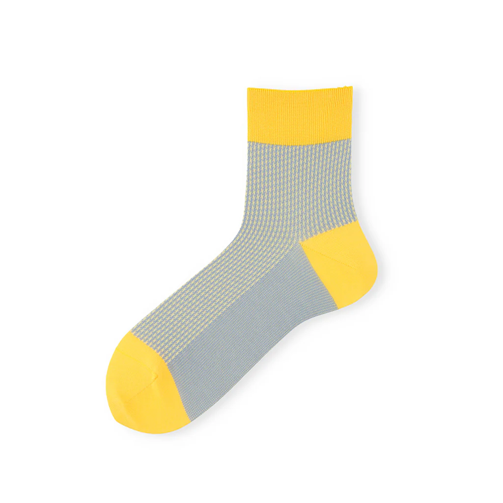 Houndstooth Silky Cotton  Quarter Socks - Image 3