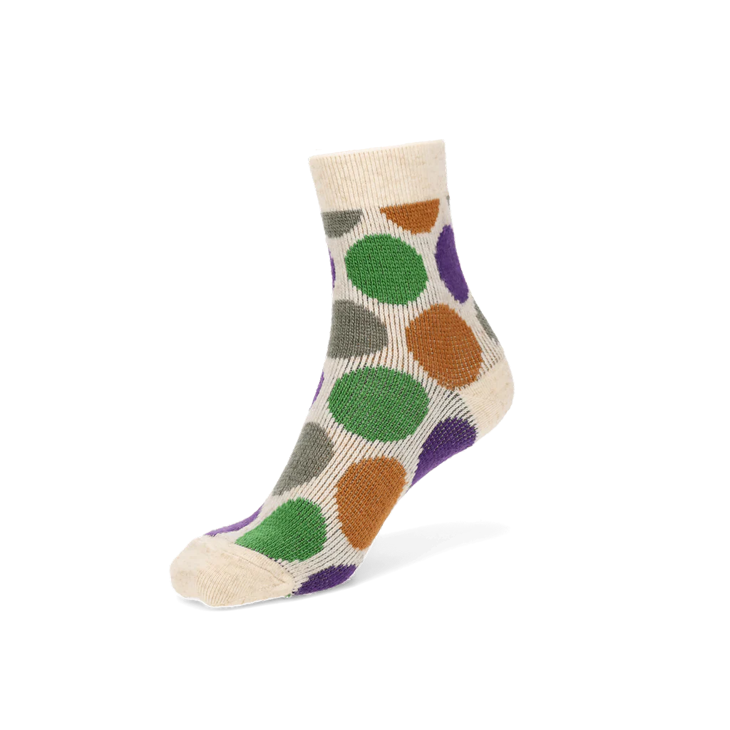 Jacquard Dot Merino  Quarter Socks - Image 3