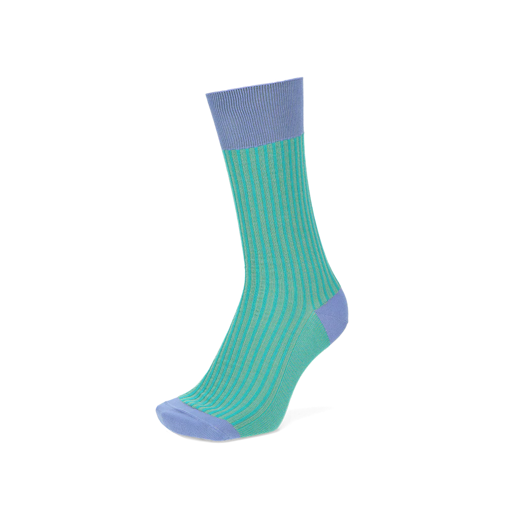 Striped Silky Cotton  Crew Socks - Image 6