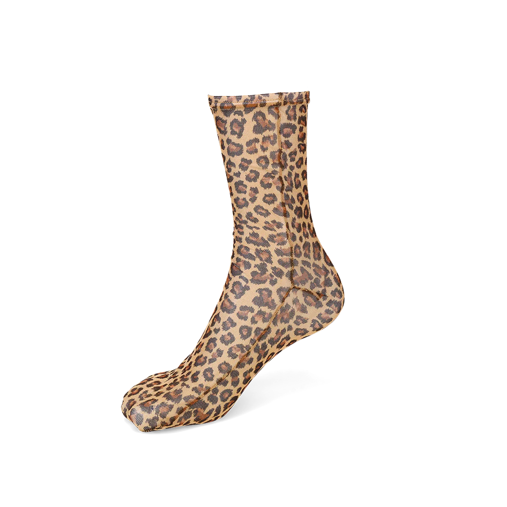 Leopard Tulle  Crew Socks - Image 4