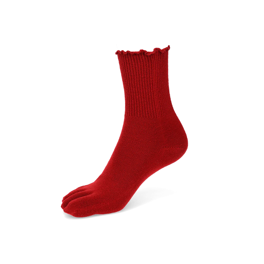 Loose-Fit Cotton Toe  Crew Socks - Image 12