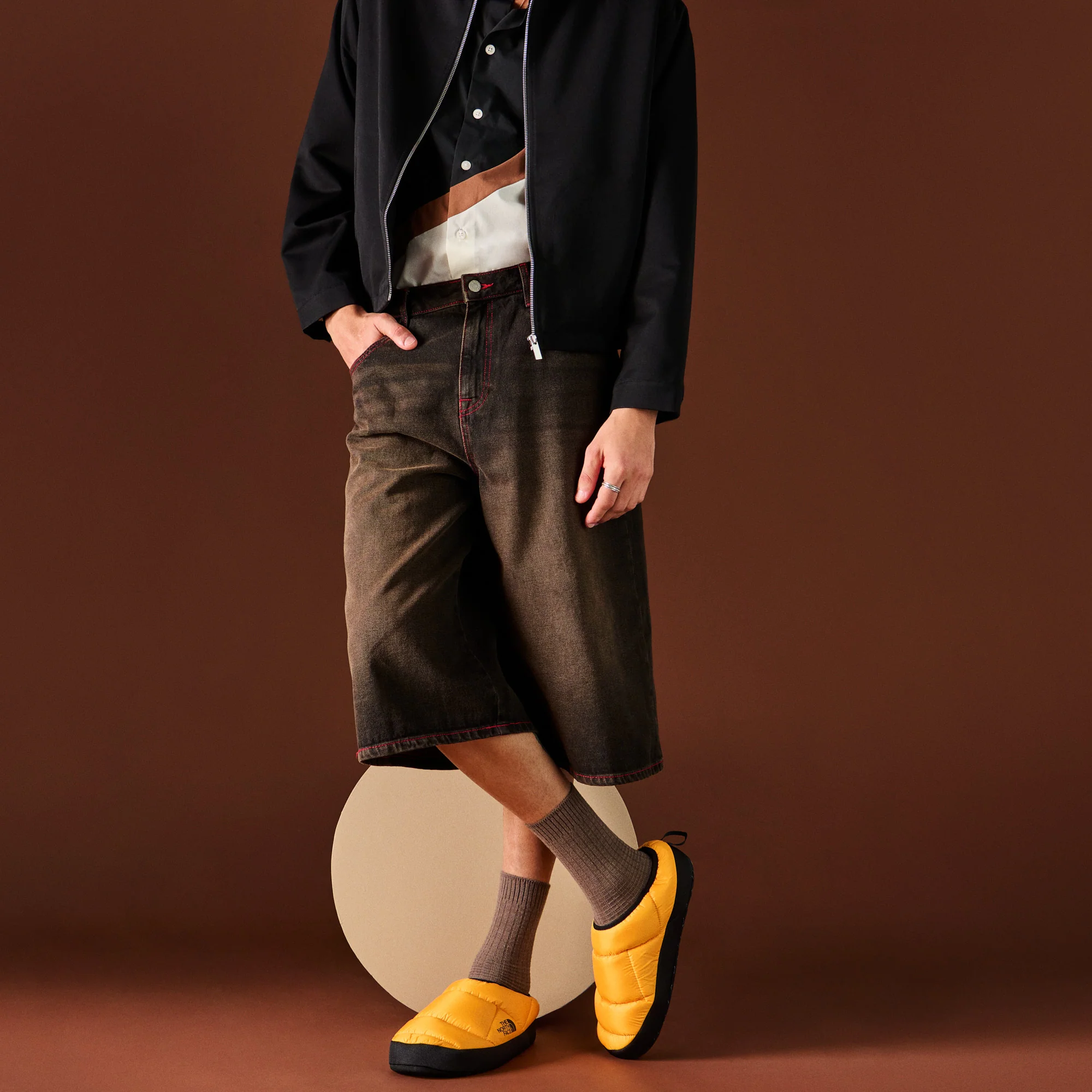 Merino Waffle Ankle x Cotton Foot  Crew Socks - Image 2