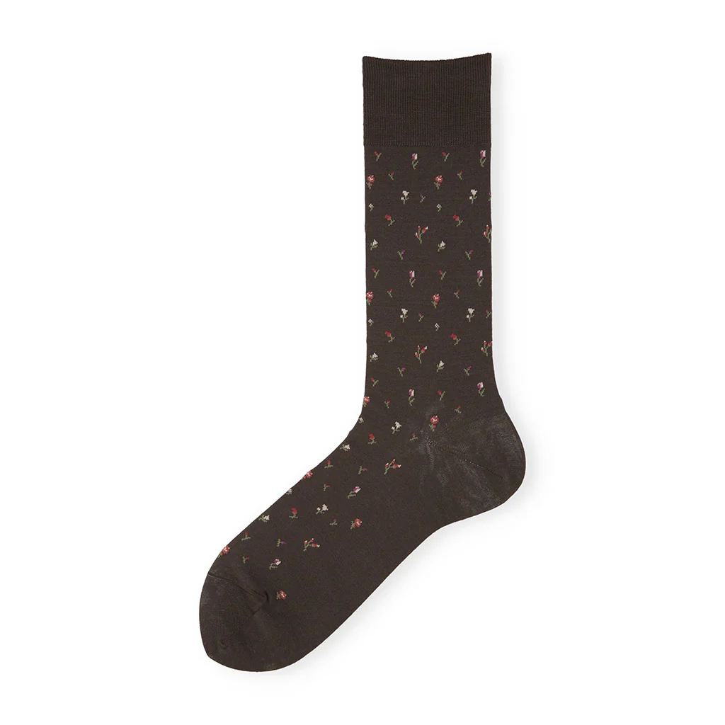 Micro Floral Supima Cotton  Crew Socks - Image 6