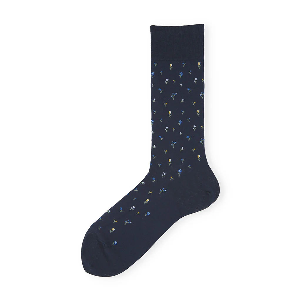 Micro Floral Supima Cotton  Crew Socks - Image 7
