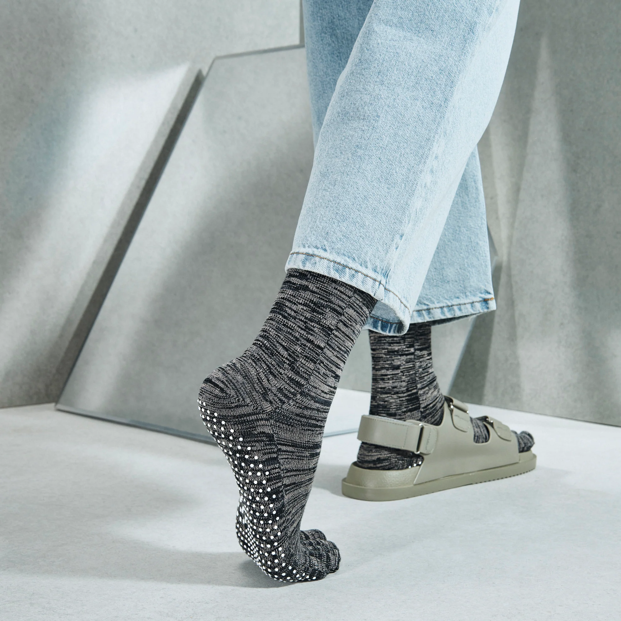 Reflexology Cotton Toe  Crew Socks