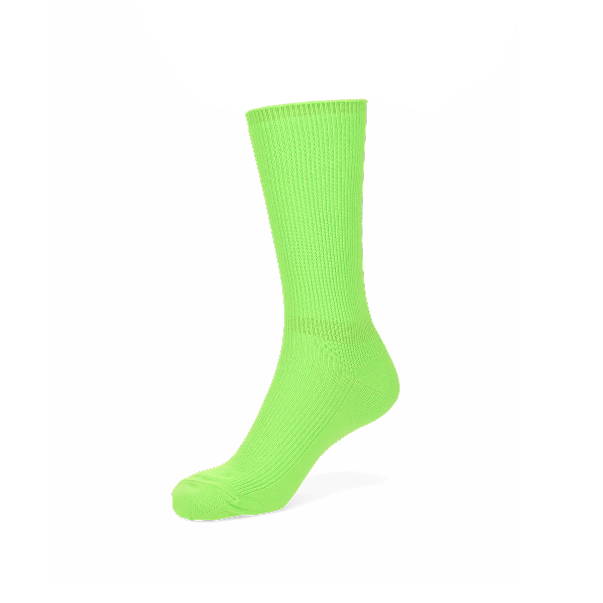 Ribbed Neon Color Cotton  Crew Socks - Image 5