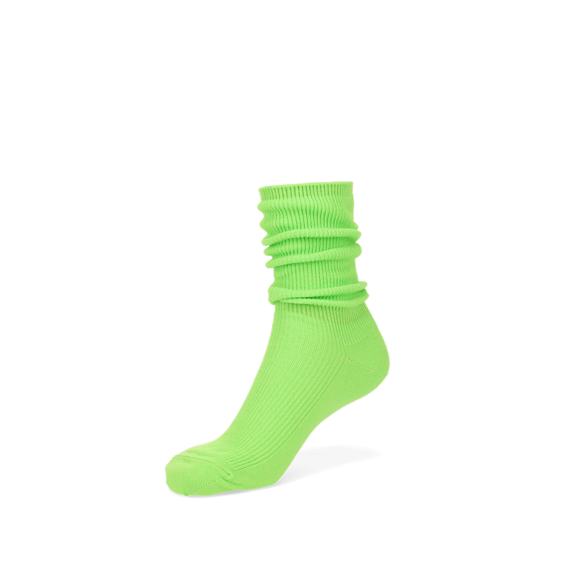 Ribbed Neon Color Cotton  Crew Socks - Image 6