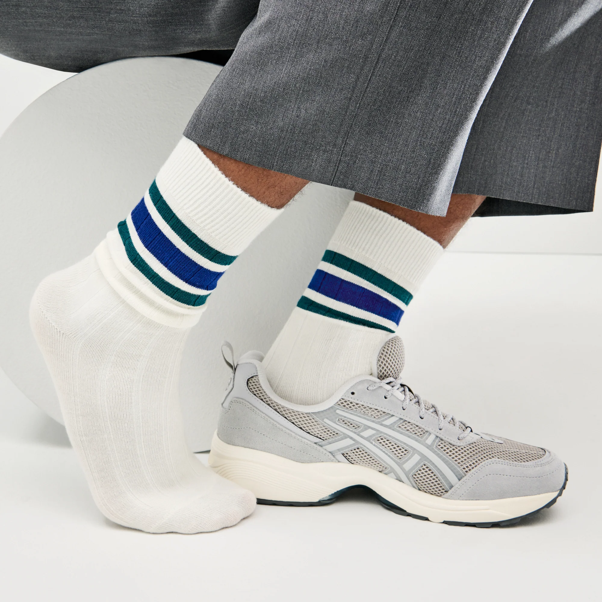 Sandwich-Stripes  Crew Socks