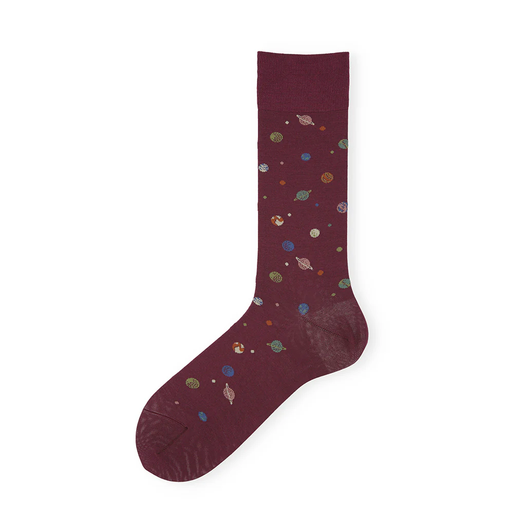 Silky Cotton Planet  Crew Socks - Image 2