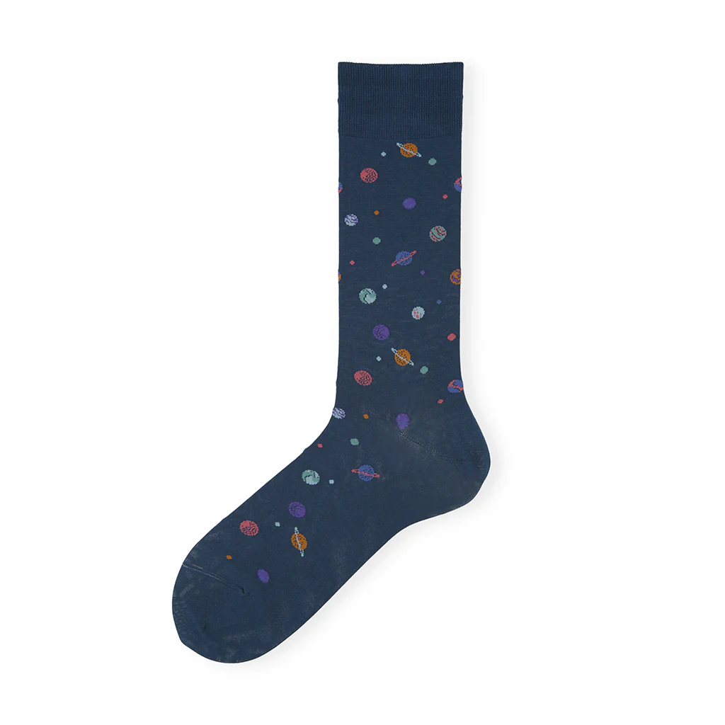 Silky Cotton Planet  Crew Socks - Image 3