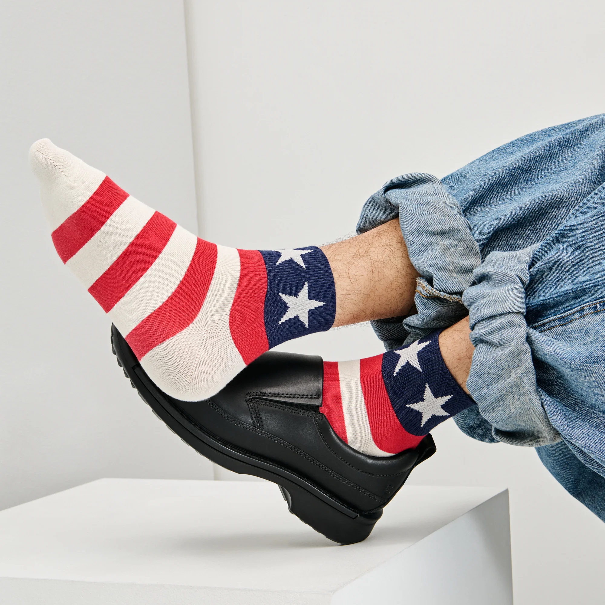 Stars and Stripes  Quarter Socks with COOLMAX®︎ fiber