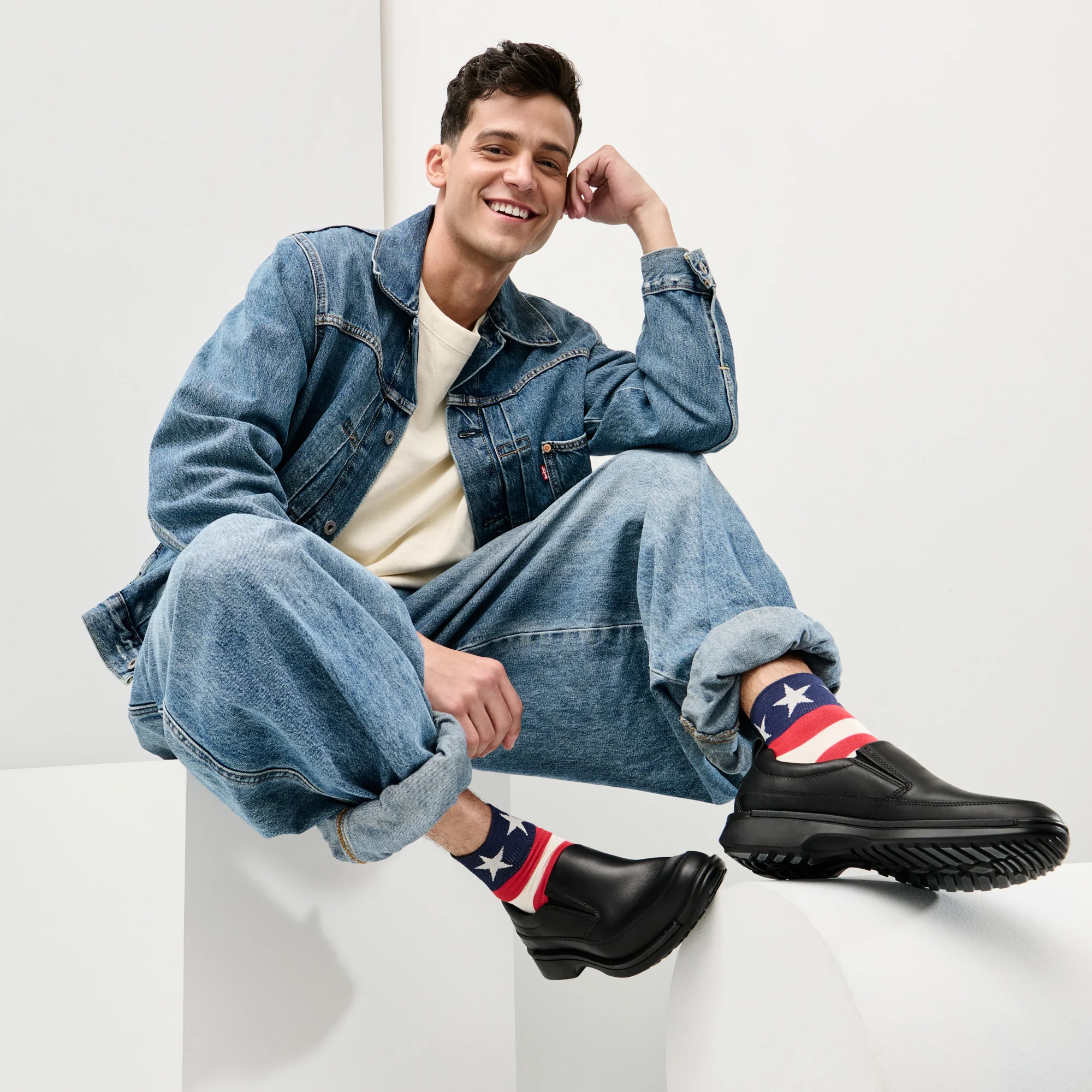 Stars and Stripes  Quarter Socks with COOLMAX®︎ fiber - Image 2