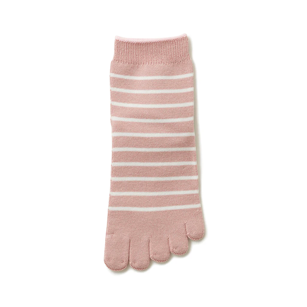 Striped Cotton Toe  Quarter Socks - Image 7
