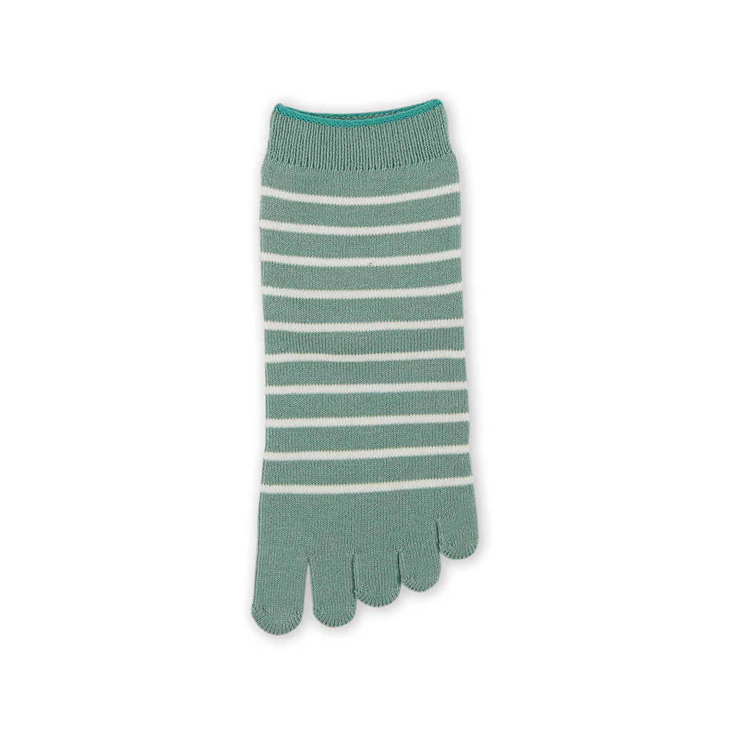 Striped Cotton Toe  Quarter Socks - Image 8