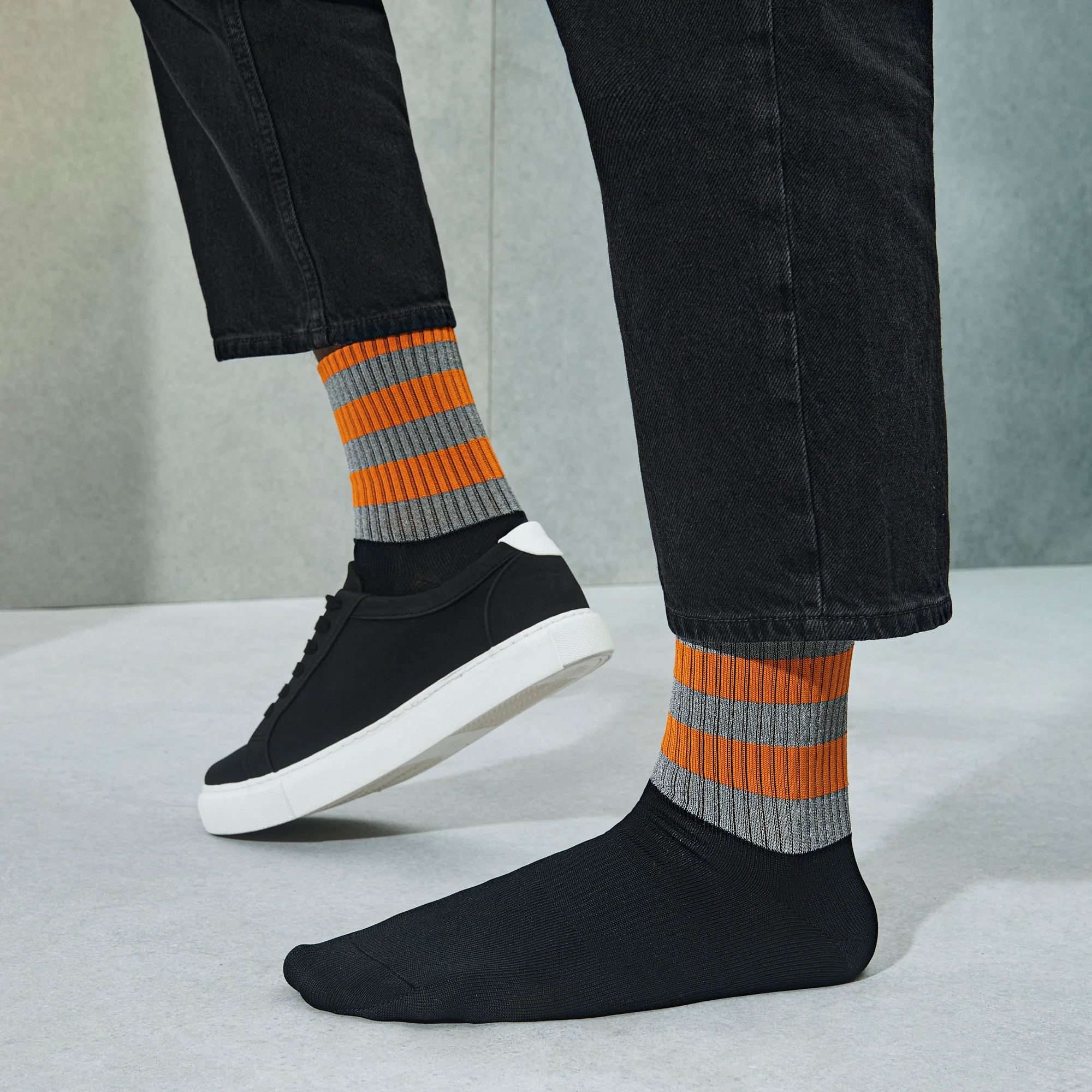 Striped Reflector  Crew Socks - Image 5
