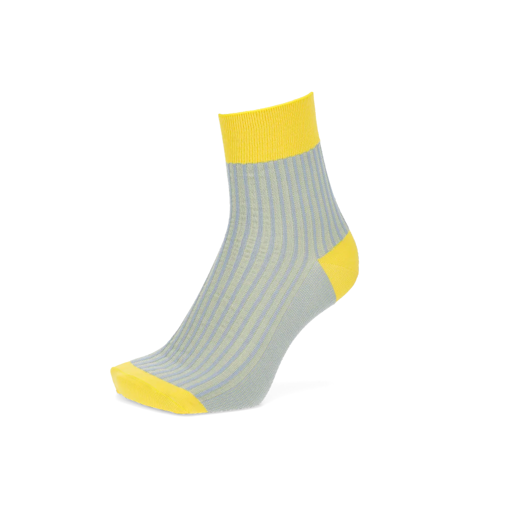Striped Silky Cotton  Quarter Socks - Image 3