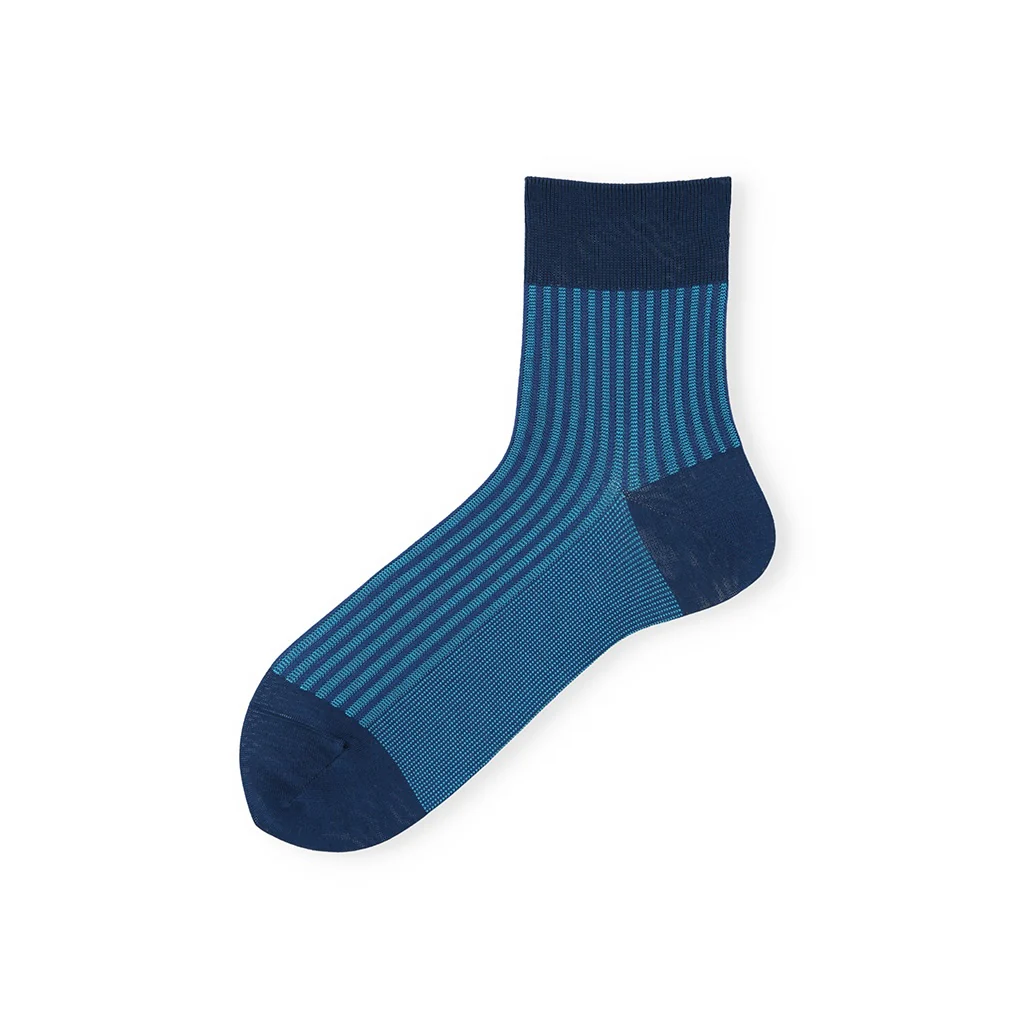 Striped Silky Cotton  Quarter Socks - Image 8