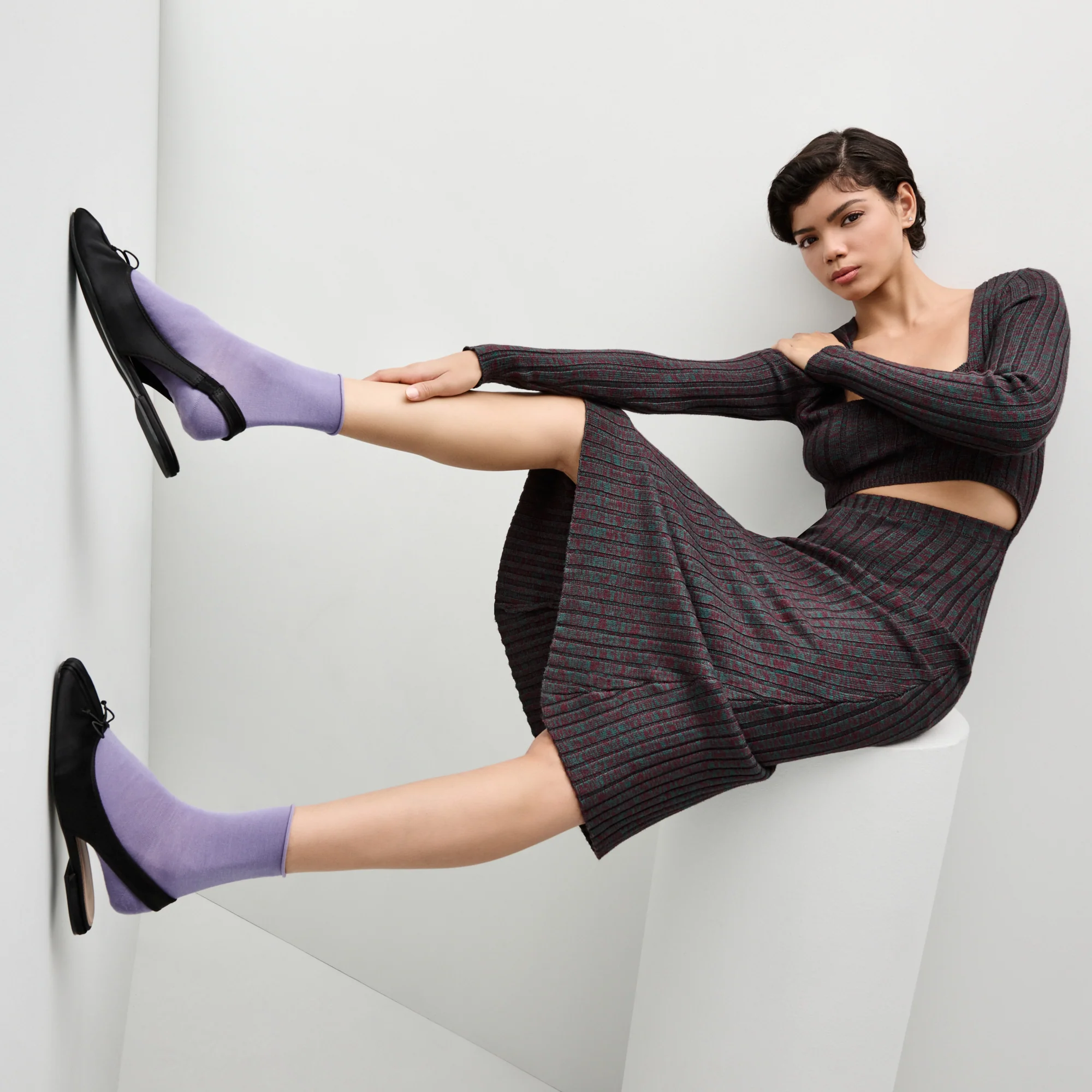 Super Extra Fine Merino Wool  Crew Socks - Image 2