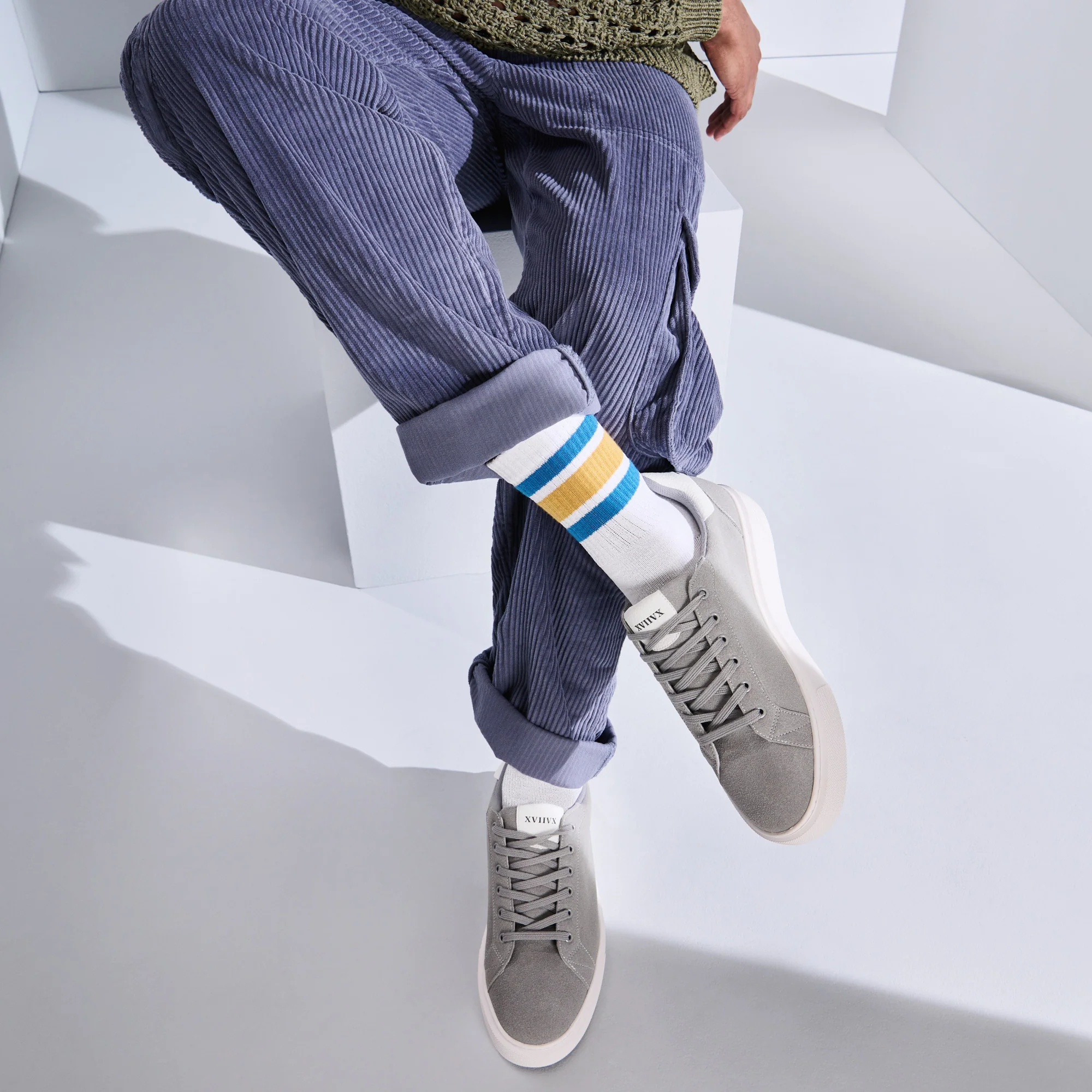 Sandwich-Stripes Washi  Crew Socks - Image 2