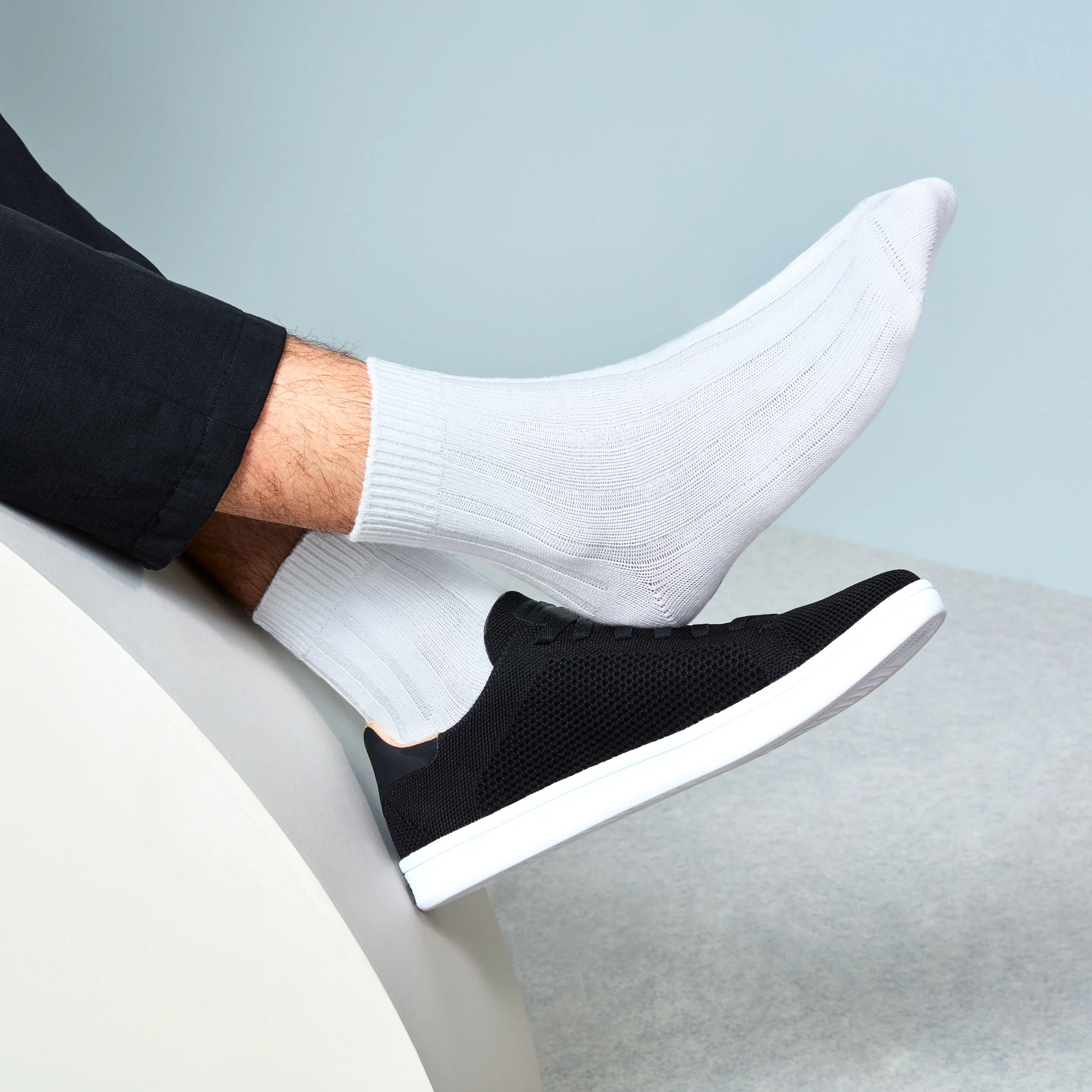 Wide-Ribbed Cotton  Quarter Socks - Image 3