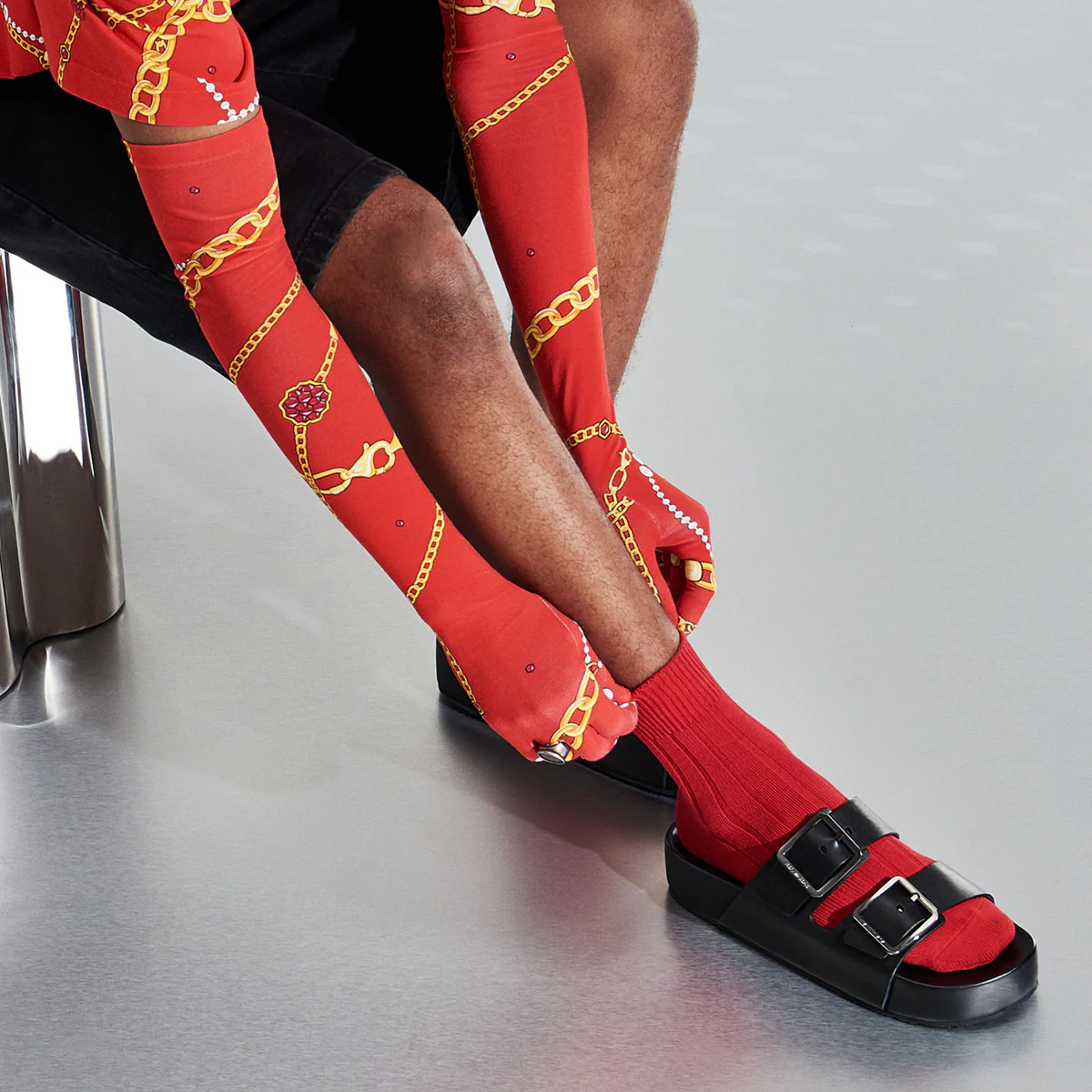 Wide-Ribbed Cotton  Quarter Socks - Image 5