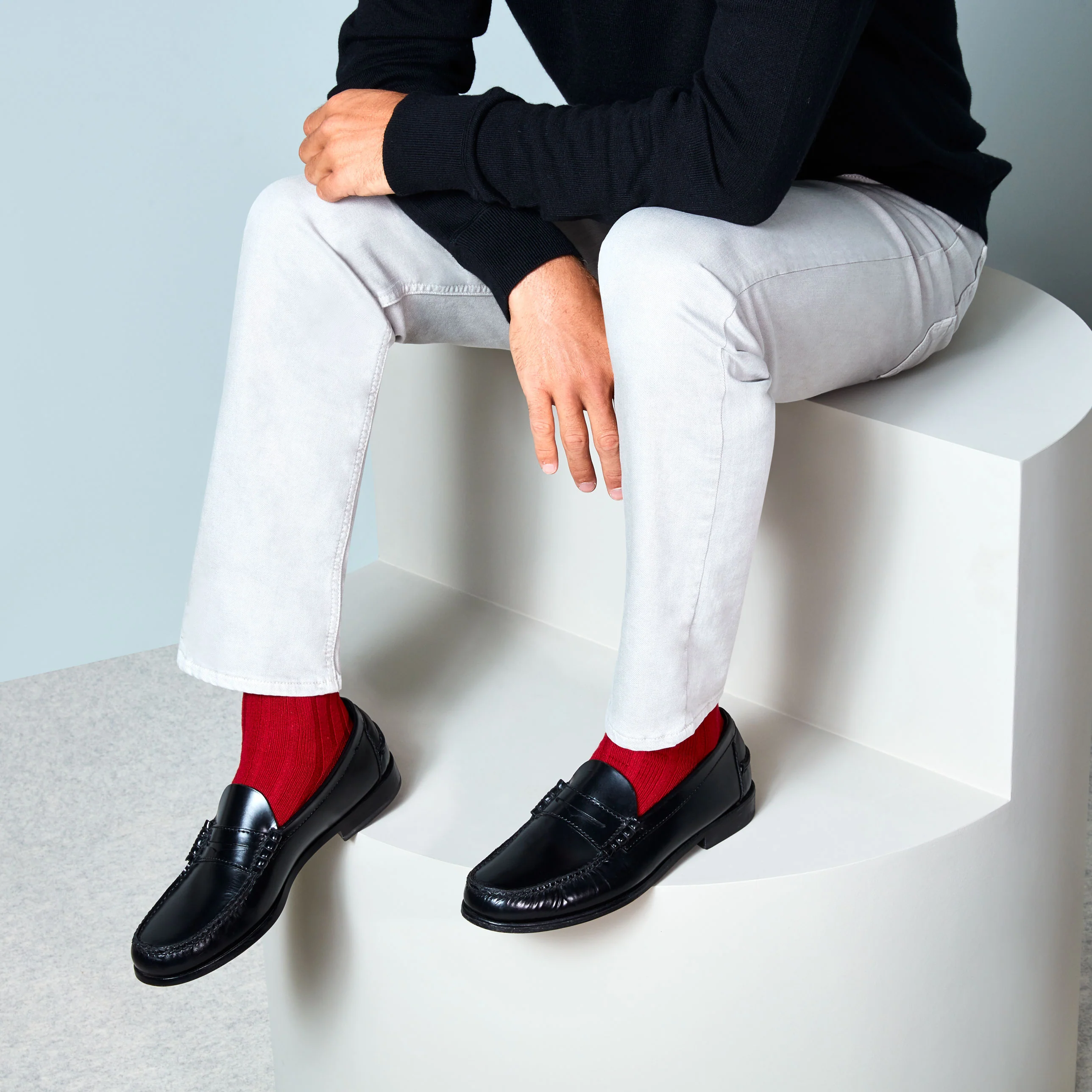 Wide-Ribbed Cotton  Quarter Socks - Image 8