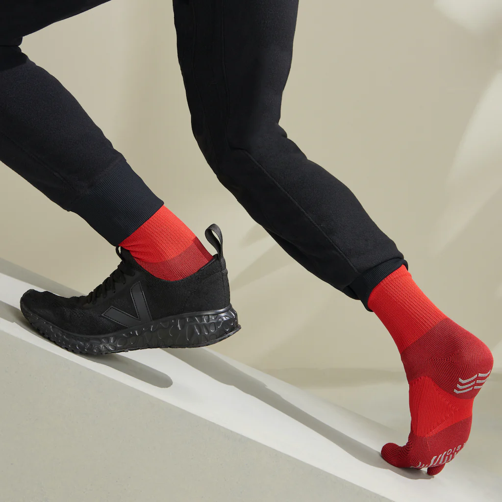 Signature Run Toe  Crew Socks